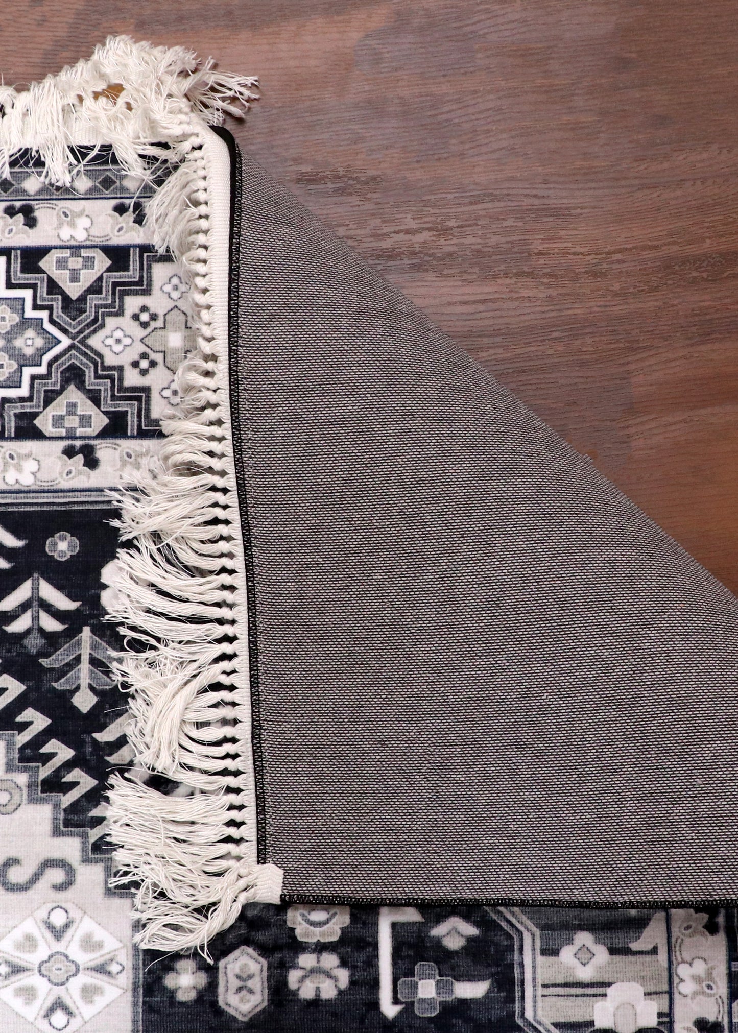Obsidian Geometric Medallion Rug