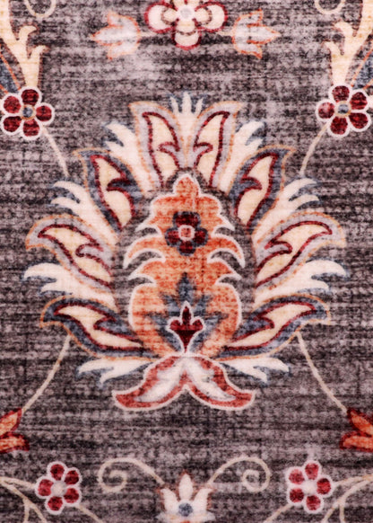 Prestige Vintage Charcoal Floral Rug