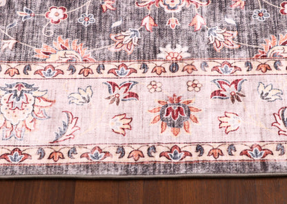 Prestige Vintage Charcoal Floral Rug