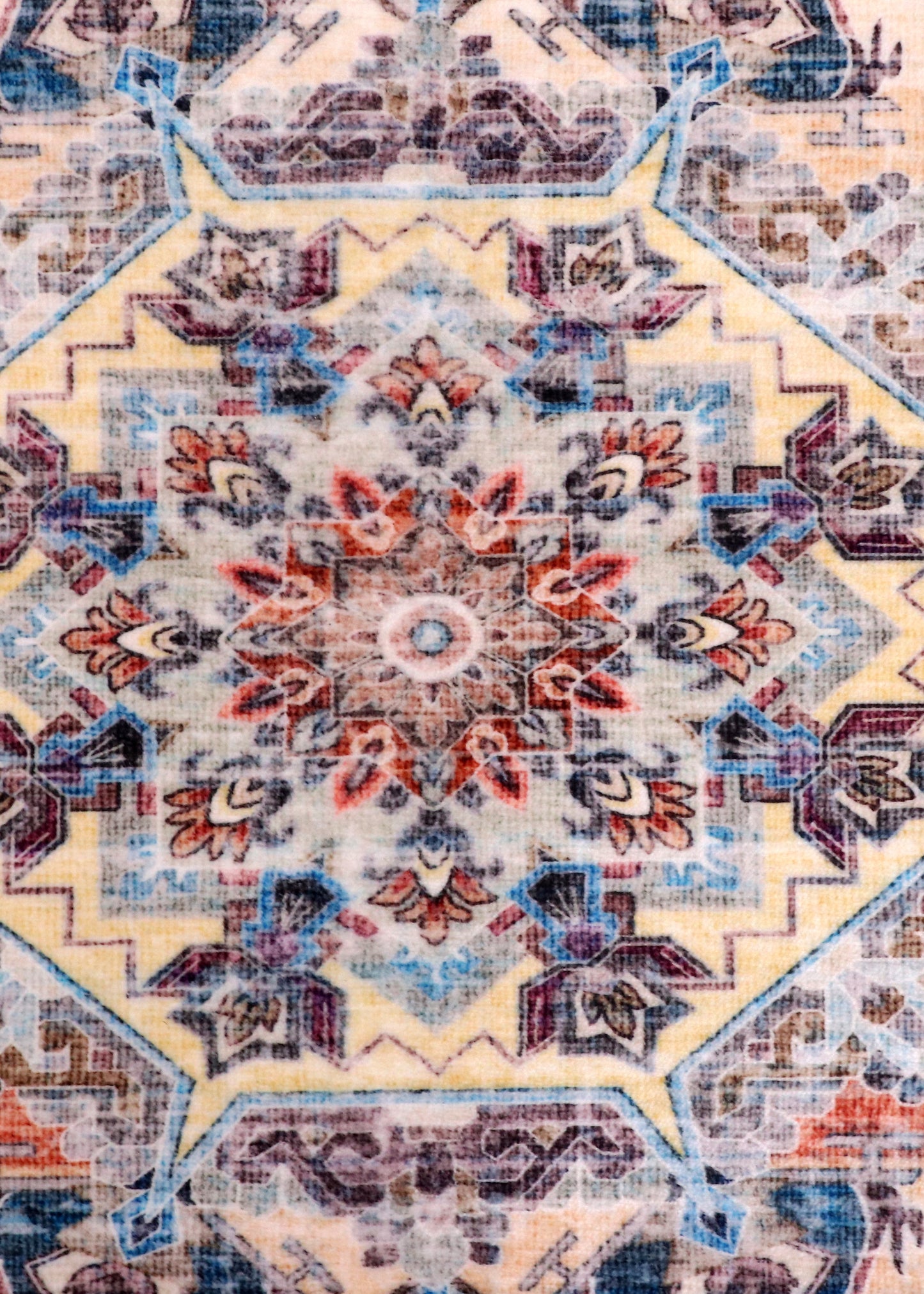 Regal Amber & Rust Medallion Area Rug