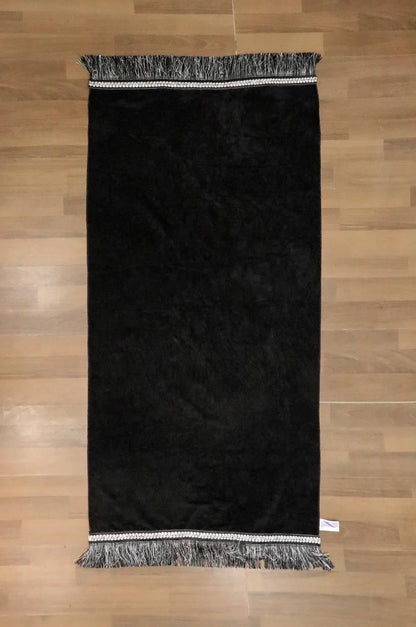 Thin Cloth Black Plain Travel Prayer Mat
