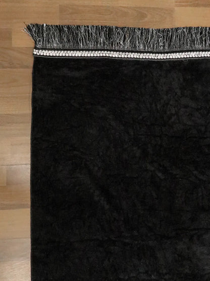 Thin Cloth Black Plain Travel Prayer Mat