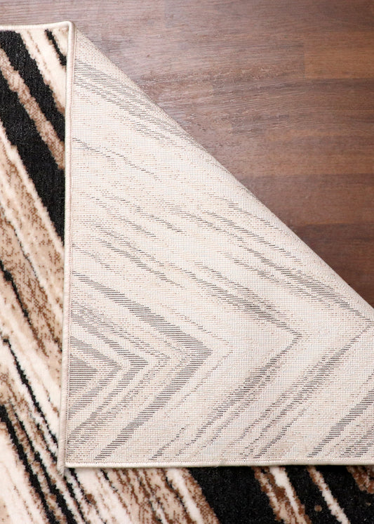 Mocha Onyx Chevron Modern Turkish Area Rug