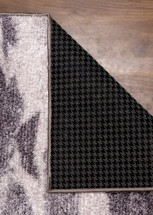 Space Shaggy Rug – Charcoal & Silver Abstract
