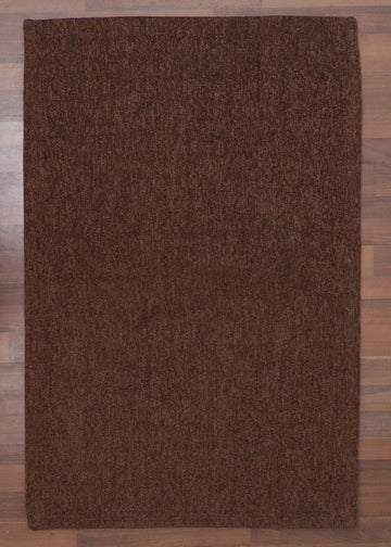 Dark Brown & Black Plain Weave Rug