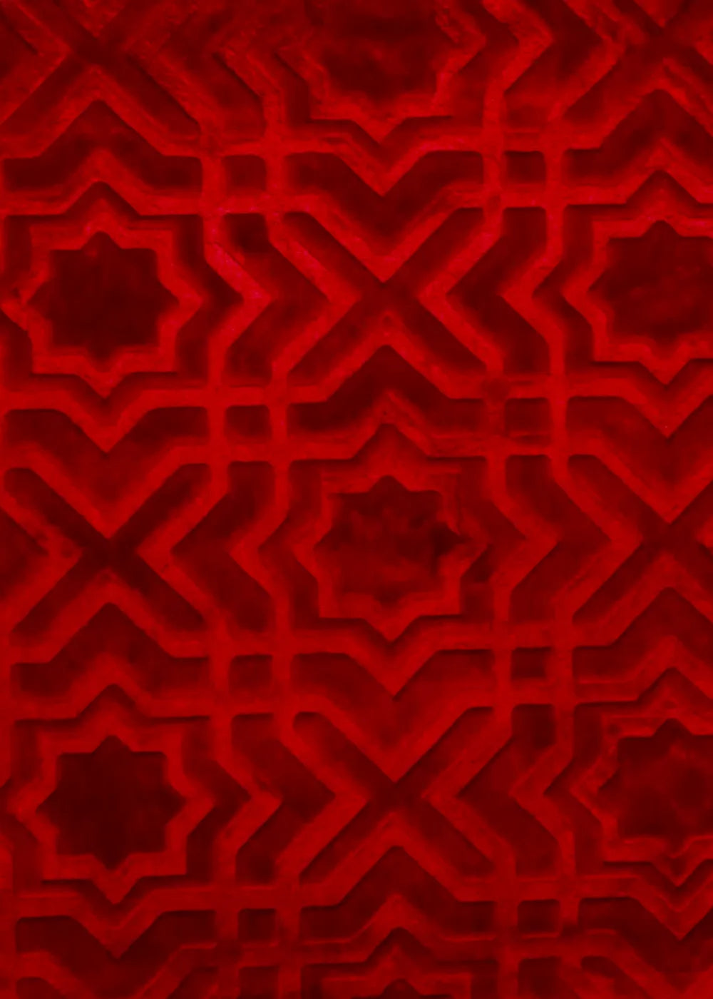 Red Mihrab Velvet Prayer Mat