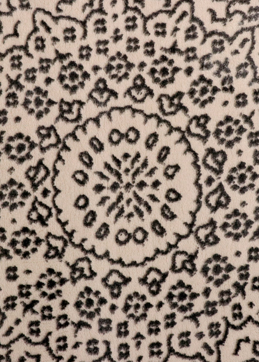 Ivory & Navy Grand Ottoman Turkish Rug