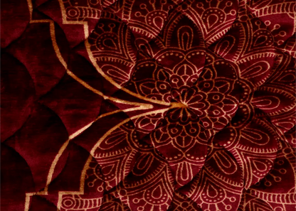 Maroon Velvet Quilted Prayer Mat
