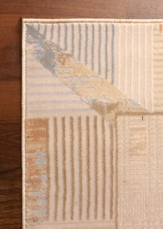 Cream Geometric Modern Turkish Rug