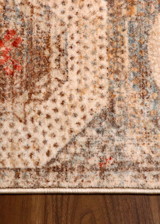 Terracotta & Slate Ottoman Tile Turkish Rug