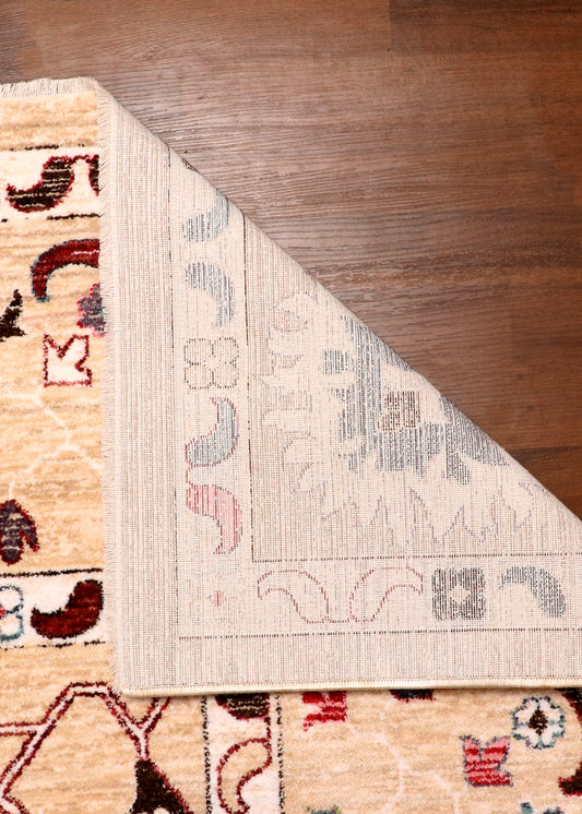 Crimson & Sandstone Turkish Rug