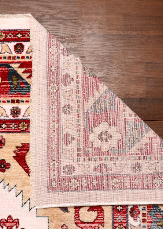 Crimson & Diamond Geometric Turkish Rug