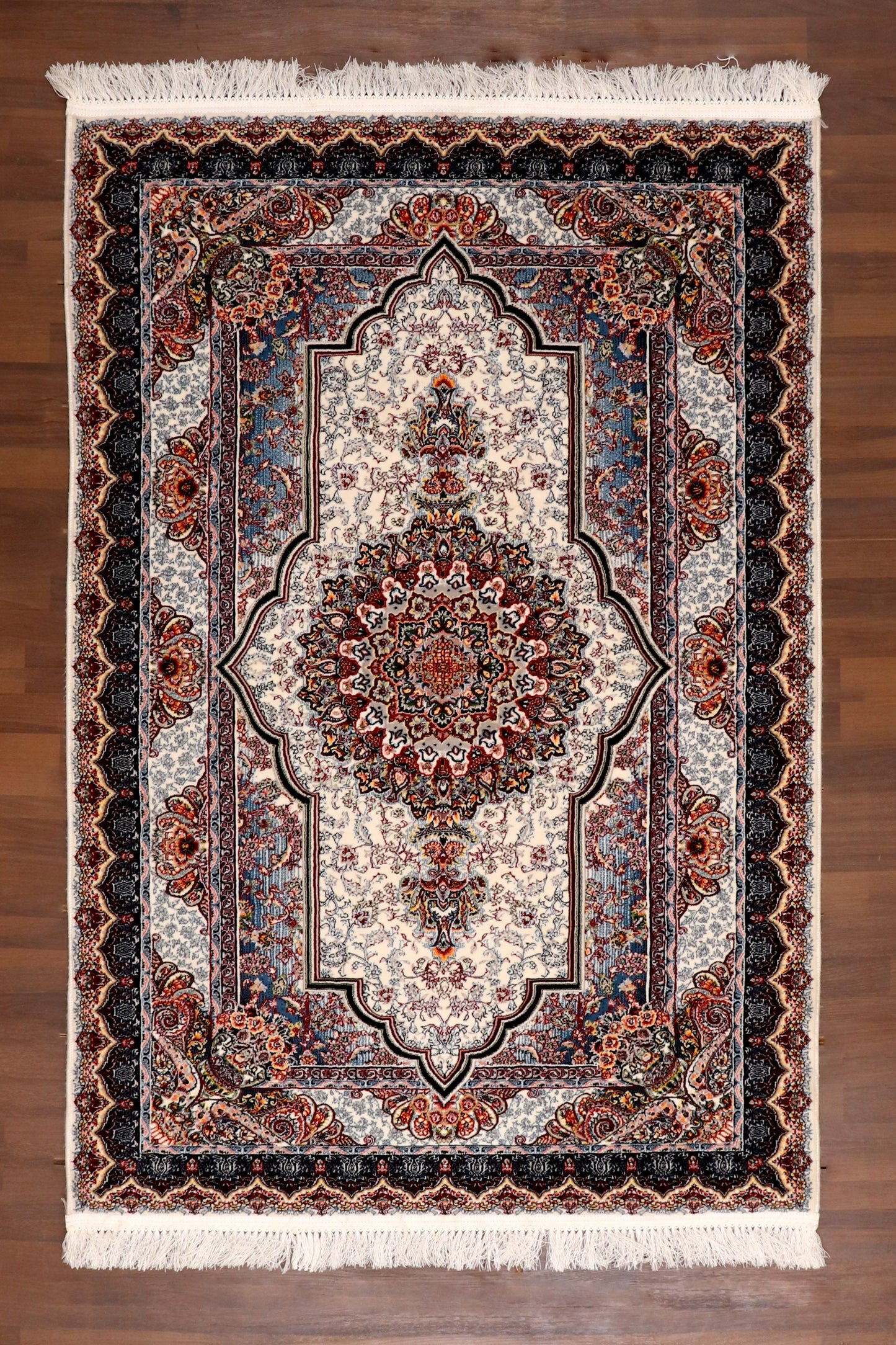 Tabriz Ivory and Indigo