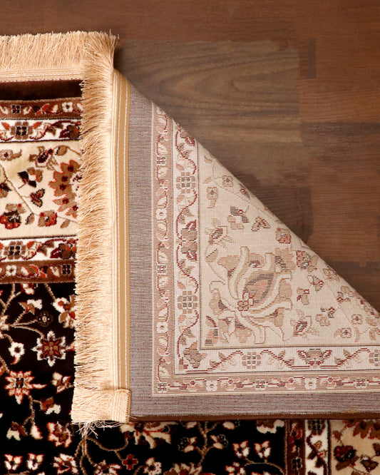 Onyx & Cream Classic Turkish Area Rug