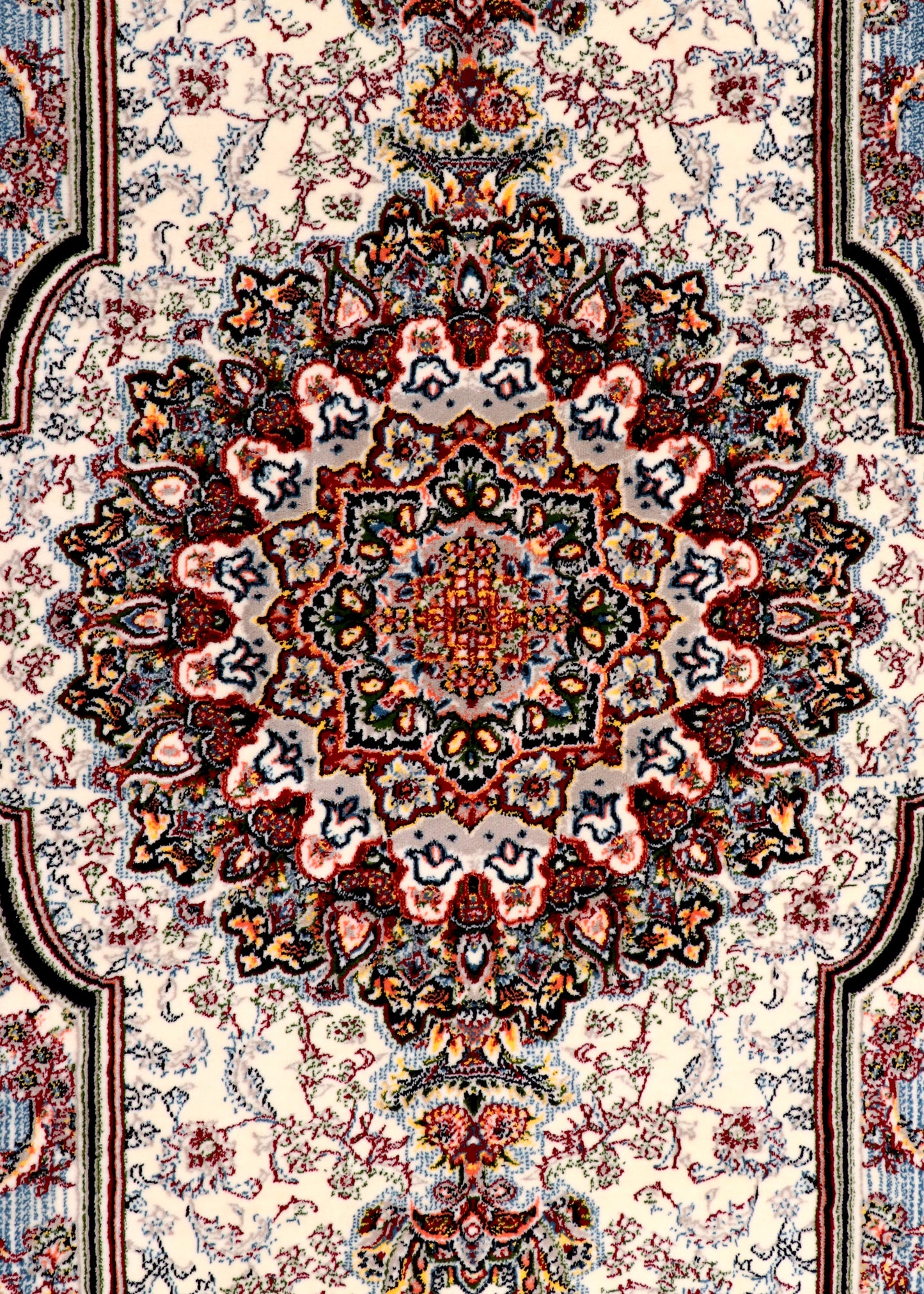 Tabriz Ivory and Indigo