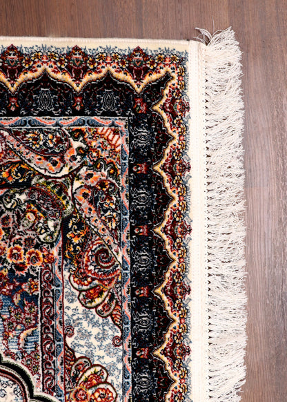 Tabriz Ivory and Indigo