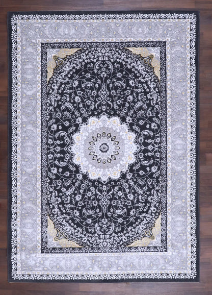 Ethereal Midnight Medallion Rug