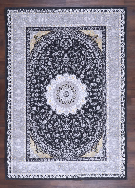 Ethereal Midnight Medallion Rug