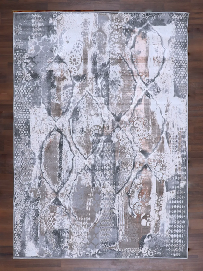 Distressed Modern Oushak Rug