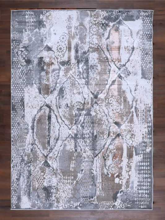 Distressed Modern Oushak Rug