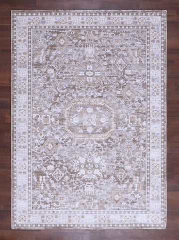 Artisan Earth-Tone Medallion Rug