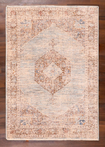 Terracotta Medallion Distressed Vintage Rug