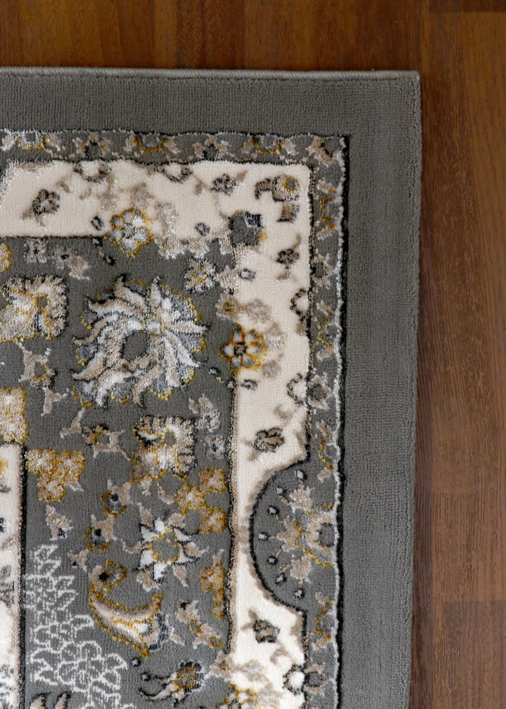 Estate Charcoal Damask Rug