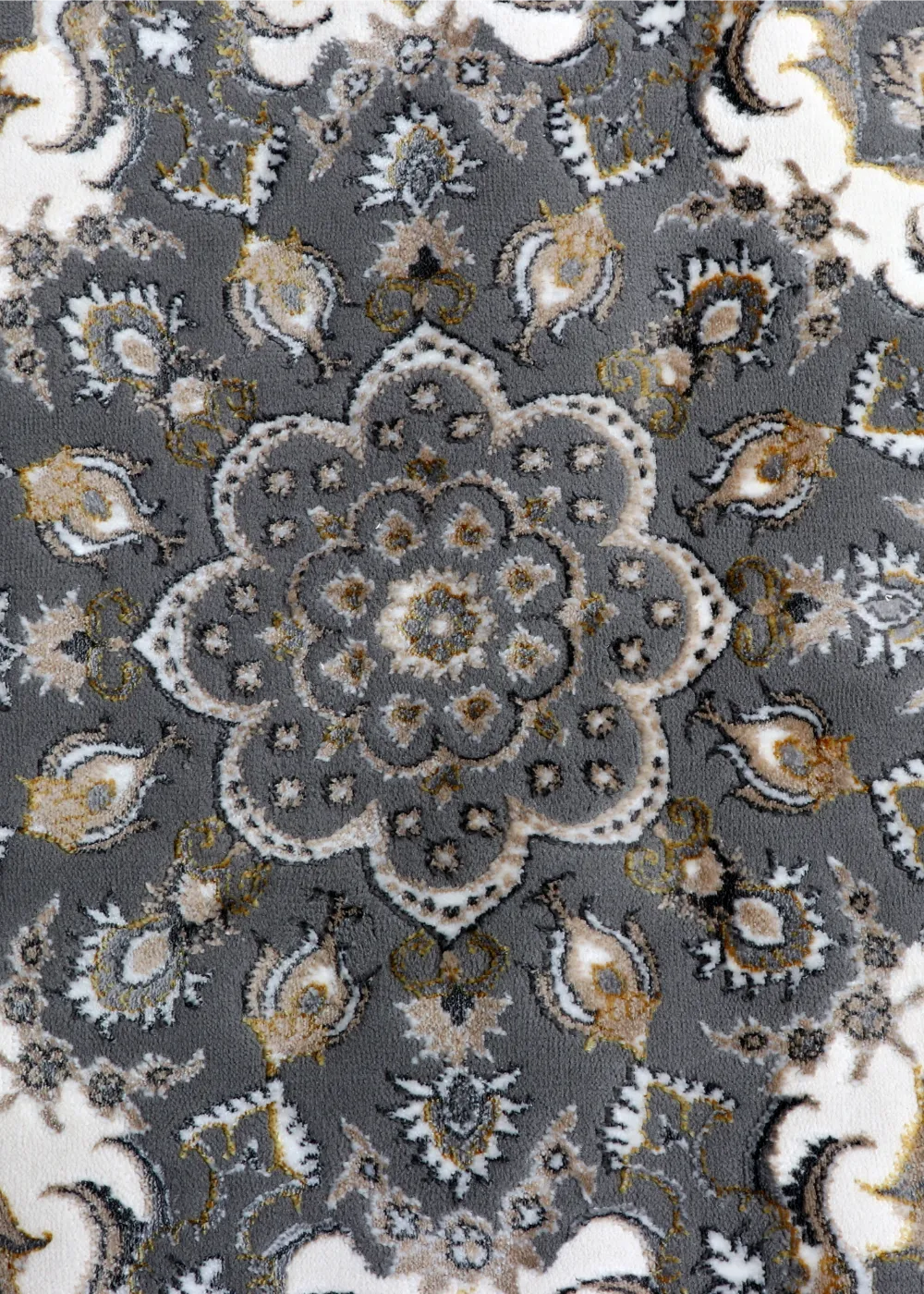 Estate Charcoal Damask Rug