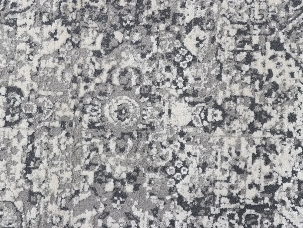 Silver Frost Distressed Medallion Rug