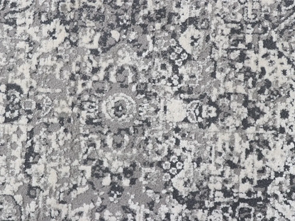 Silver Frost Distressed Medallion Rug