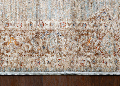 Terracotta Medallion Distressed Vintage Rug