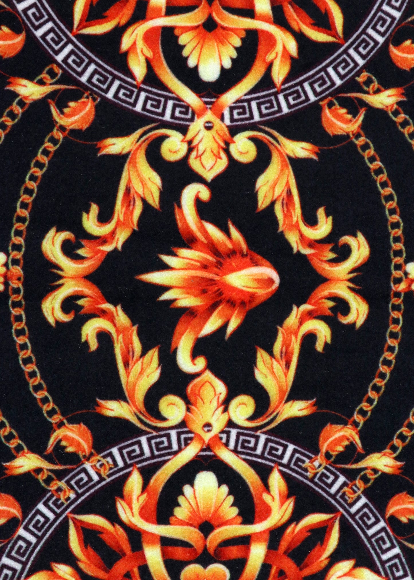 Baroque Elegance Gold & Black Medallion Runner