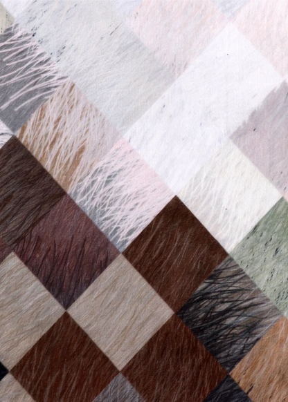 Geometric Patchwork Cowhide Rug