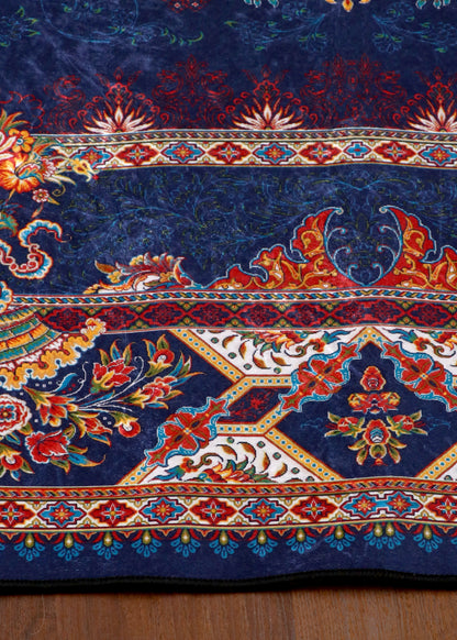 Royal Medallion Rug – Navy & Ivory