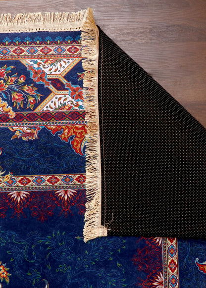 Royal Medallion Rug – Navy & Ivory