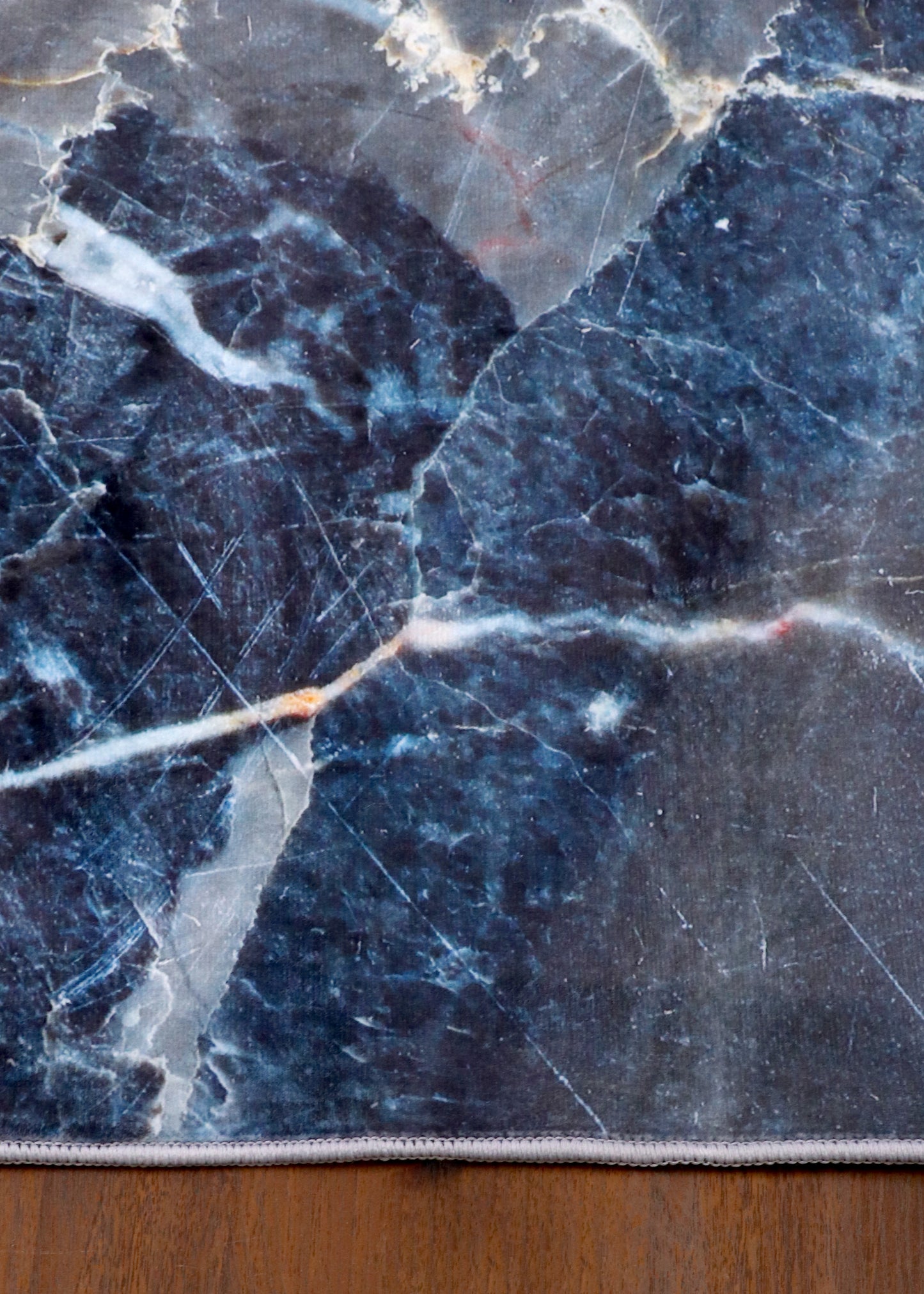 Azure Marble Abstract Rug