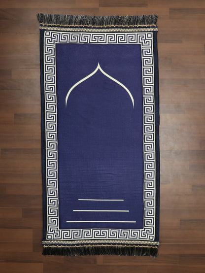 Blue Dome Print Prayer Mat With Foam Padding
