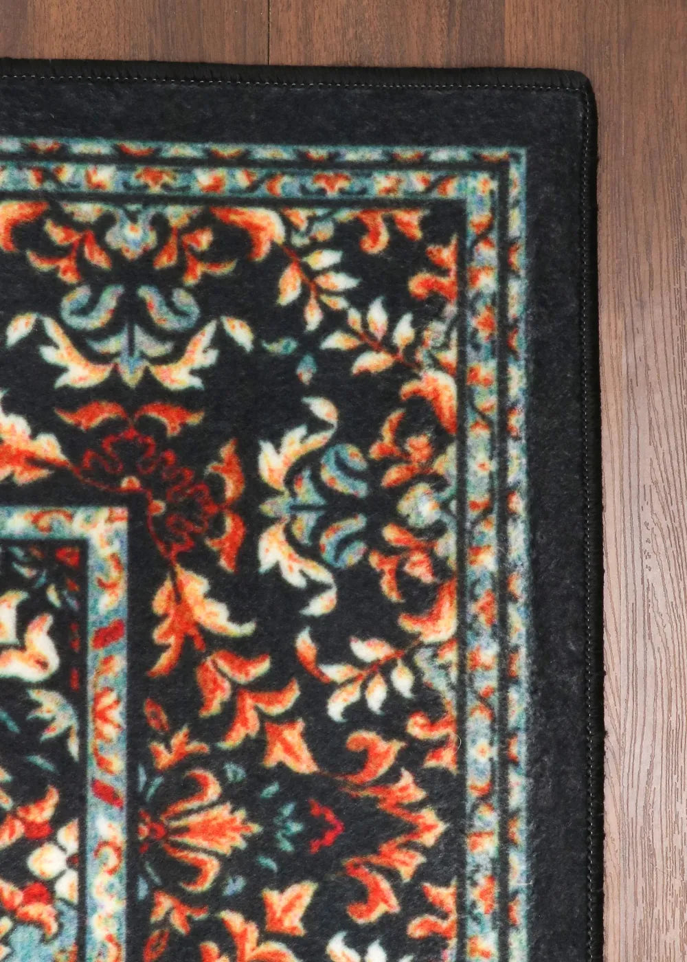 Patchwork Multi Medallion Rug Multicolor Non-Woven Medallion Floral Patchwork Rug with TPR Backing ...