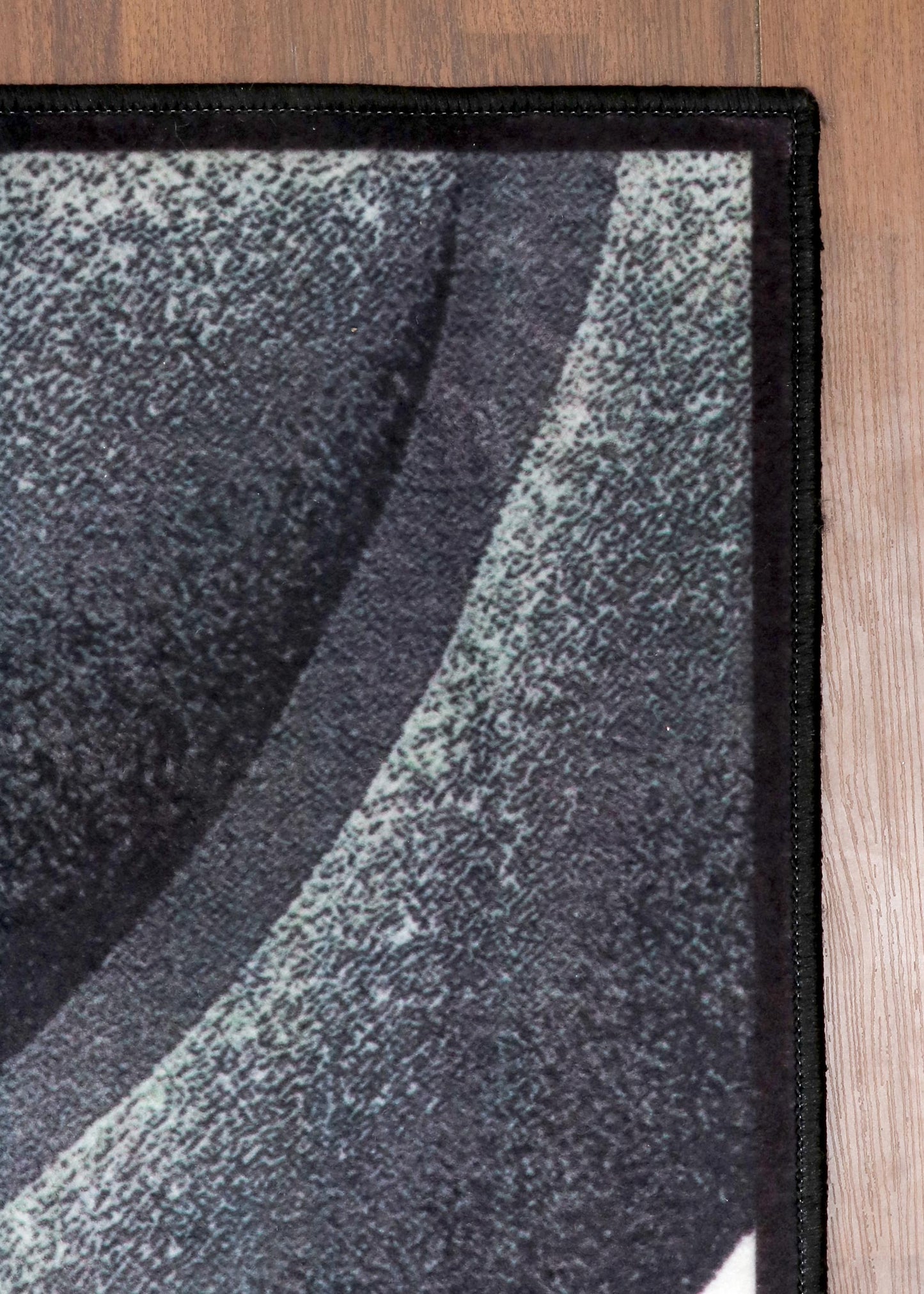 Modern Abstract Non-Woven Monochrome Flow Rug with Felt Backing