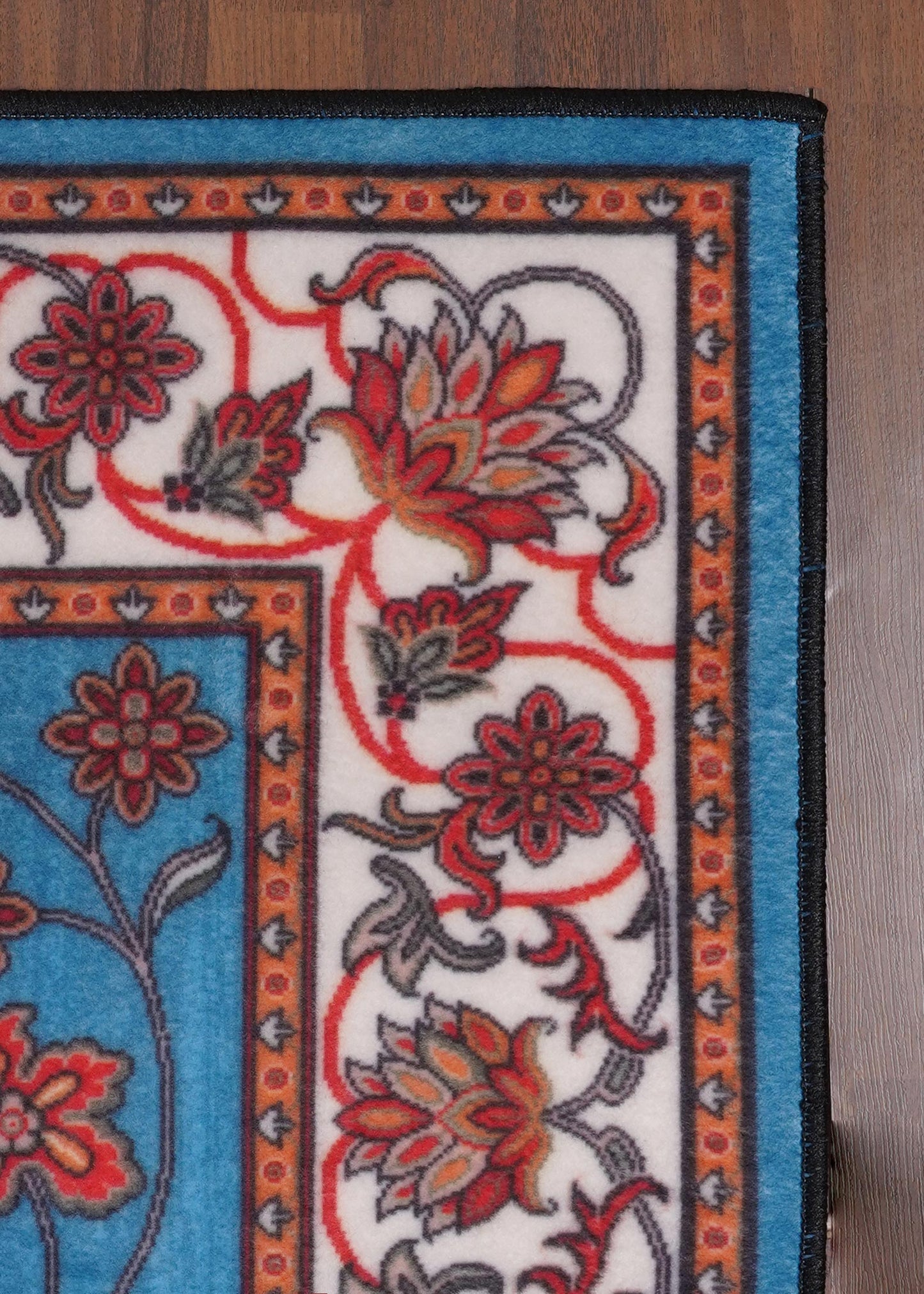 Multicolor  Medallion  Floral Rug - Non-Woven with Felt Backing