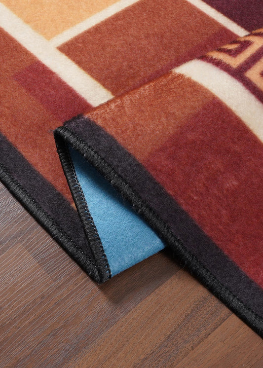 Modern Geometric Area Bold Squares and Lines Rug