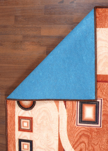 Modern Geometric Area Non weoven Rug  with Felt Backing