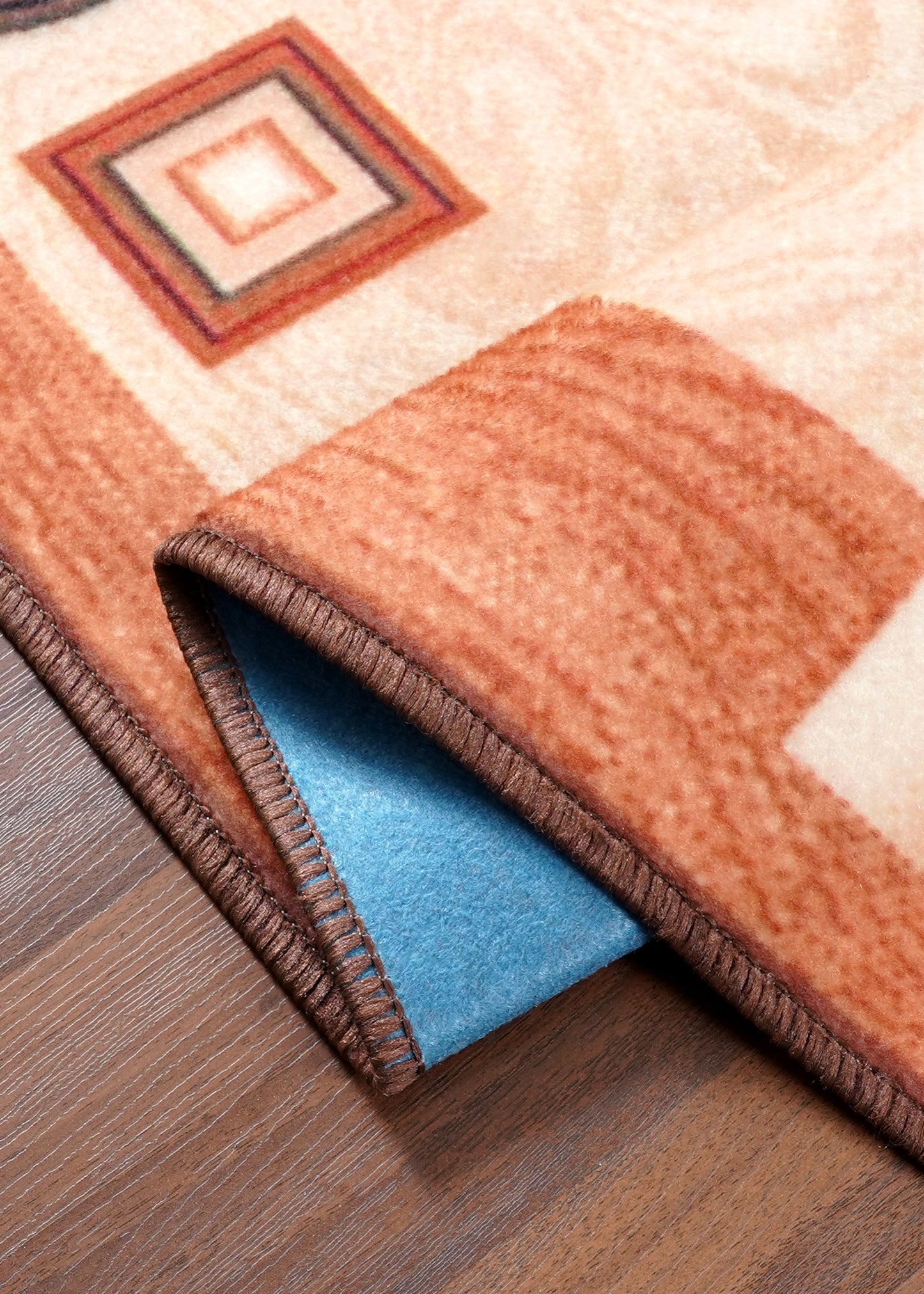 Modern Geometric Area Non weoven Rug  with Felt Backing