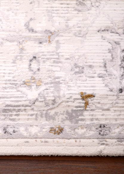 Modern Turkish Abstract Stripe Rug – Grey & Beige Tones