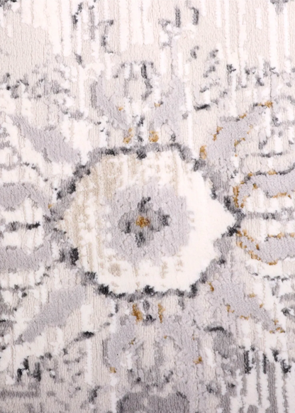 Modern Turkish Abstract Stripe Rug – Grey & Beige Tones