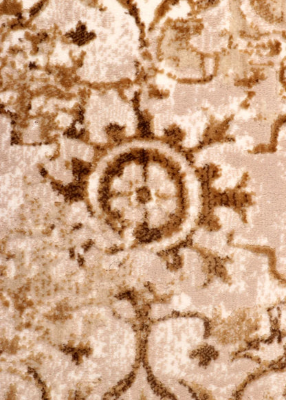 Turkish Oriental Style Distressed Vintage Medallion Rug