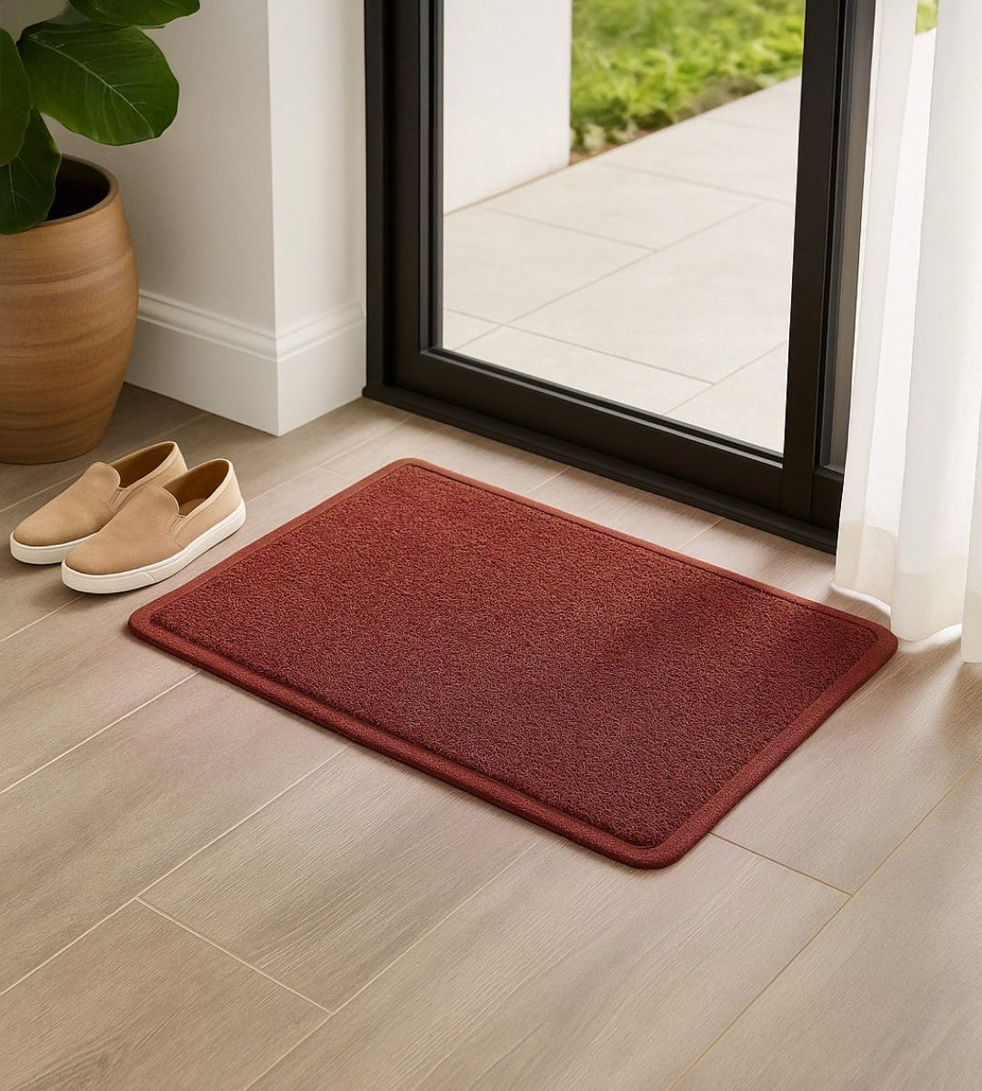 Redish Brown PVC Coil Door Mat