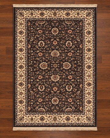Turkish Floral Lattice Rug in Mocha