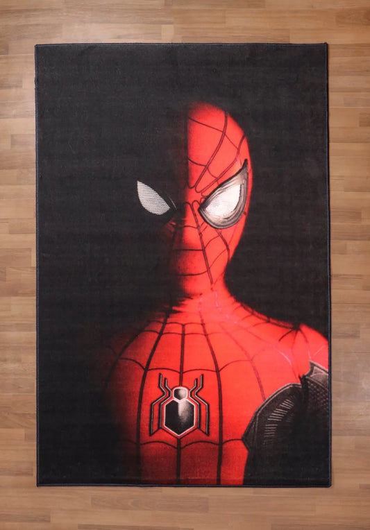Black Red Spider-Man Rug