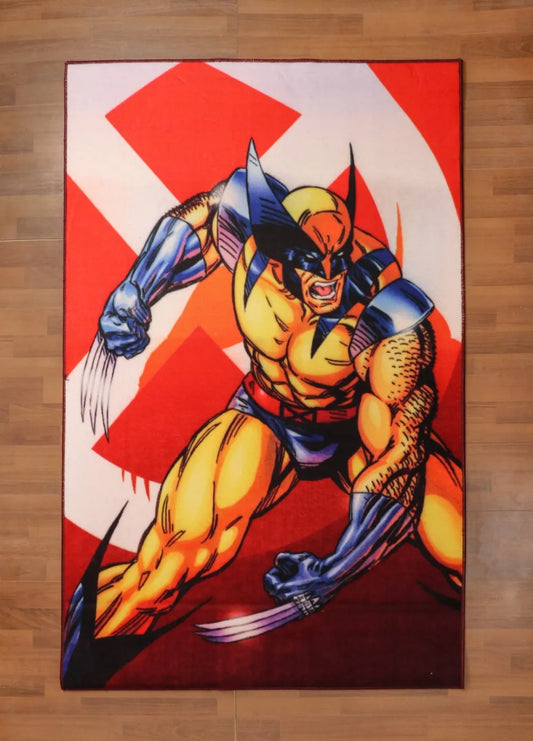 Multi Color Wolverine X-Men Print Rug